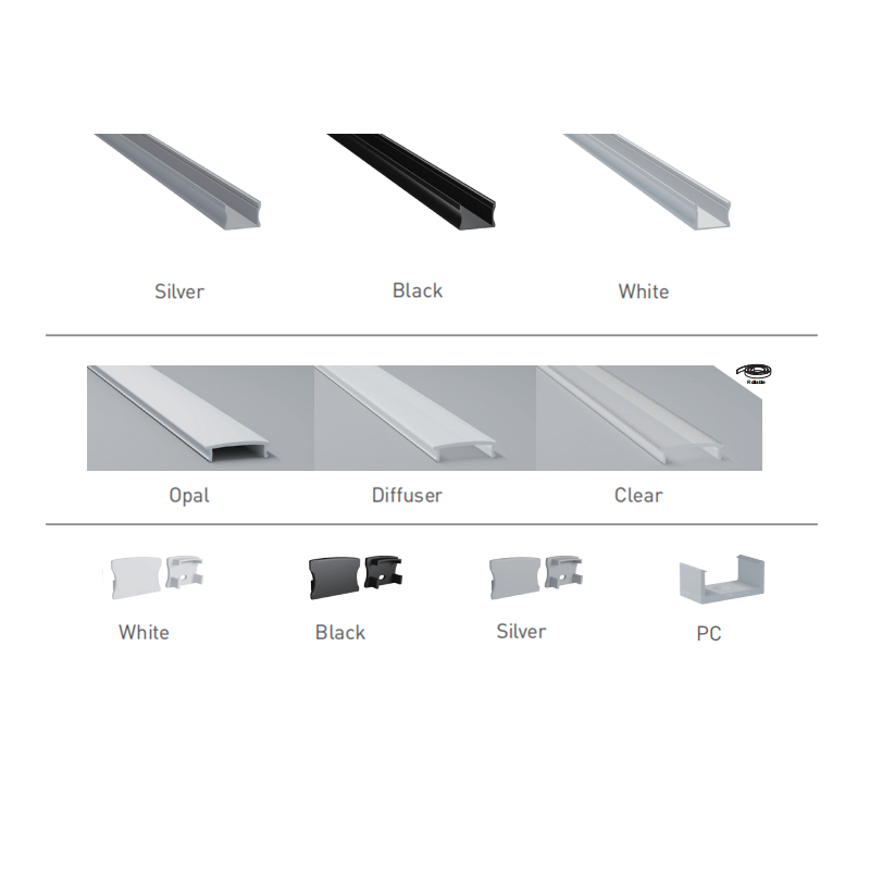 LED Strip Channel Aluminum Profile For 15mm Double Row LED Light Strips LED Strip Channel Aluminum Profile For 15mm Double Row LED Light Strips